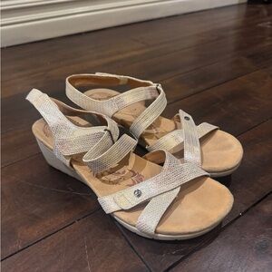 Revere Beige Strappy Sandals